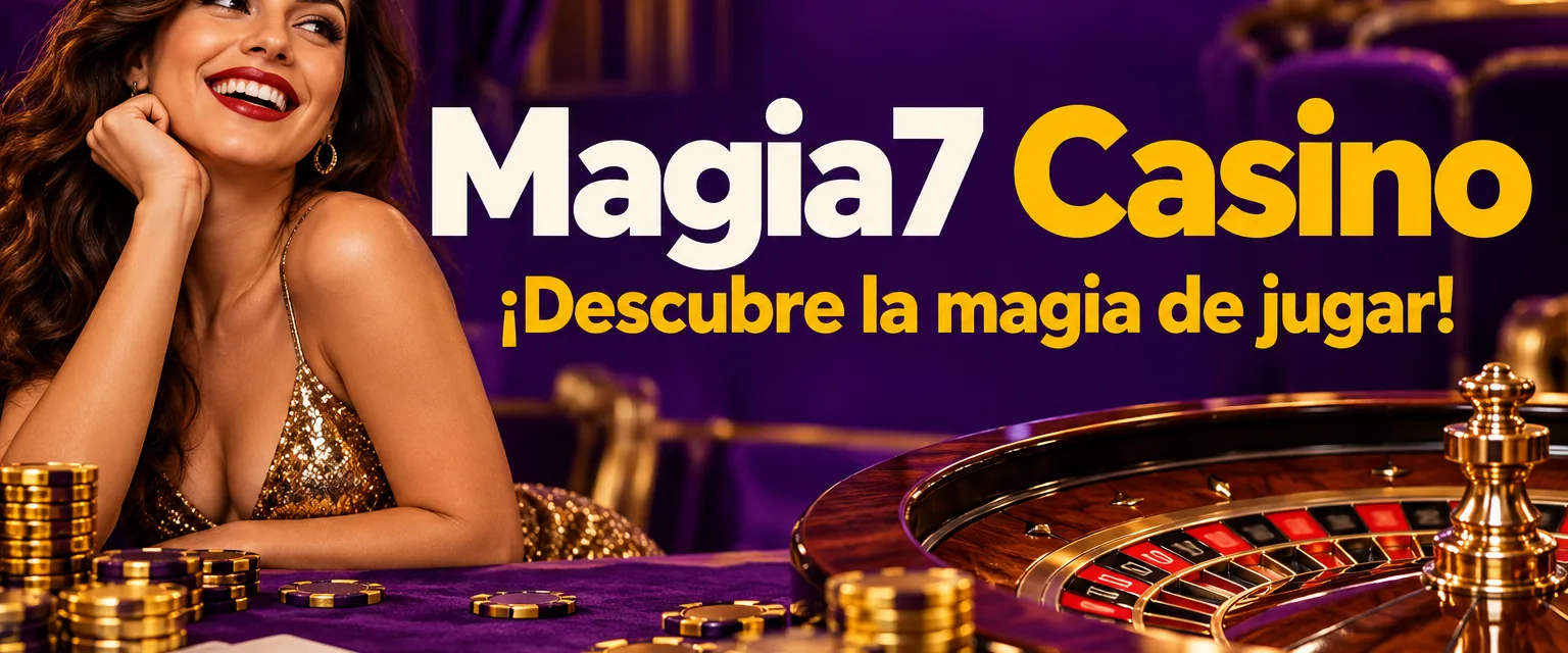 Banner de Magia7 Casino Chile con el bono de 100% hasta $700.000 CLP y 200 giros gratis